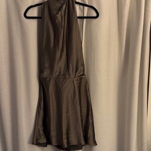 Zara backless and halter satin dress